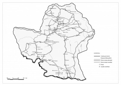 Figure 3. Map of the rural settlements in Roman Dacia (after M. Bărbulescu—coordinator, Atlas-dicționar al Daciei romane, Cluj-Napoca, 2005, map XIII).